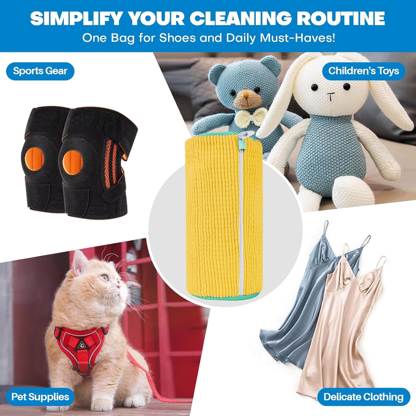 Laundry Shoe Bags – Machine-Washable Sneaker Cleaning Pouches