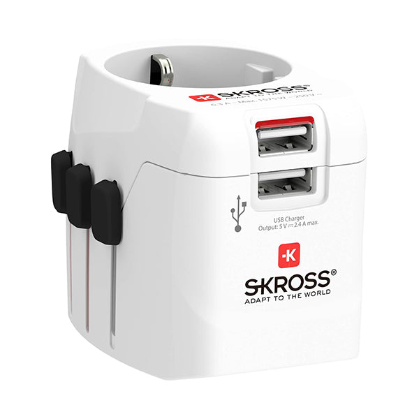 Skross 1302470 Travel adapter Pro Light USB (2xA) -World