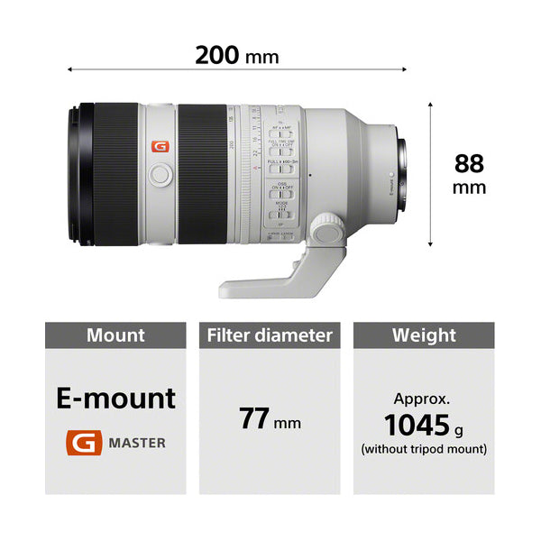Sony FE 70-200mm F/2.8 GM OSS II Lens