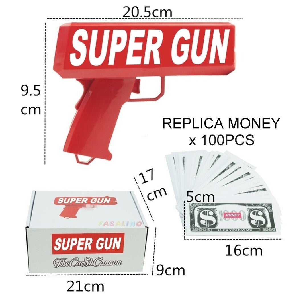 Toy Money Gun with 100 Bills Cash For Events , Parties , Birthdays ...