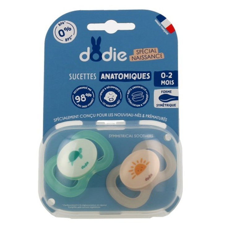 Symmetrical Soothers 0-2M Green Yellow