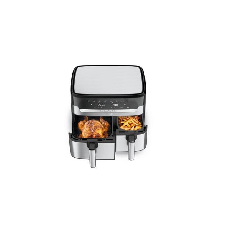 Tefal EY905D10 Dual Easy Fry & Grill, 2700 W – Black & SS, 8.3L/6p, 50 Hz