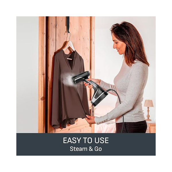 Tefal Handheld Clothes Steamer, Powerful 90g/min Steam Boost, 2000W, Ready To Use In 25 Seconds, Black And Silver, DT8250