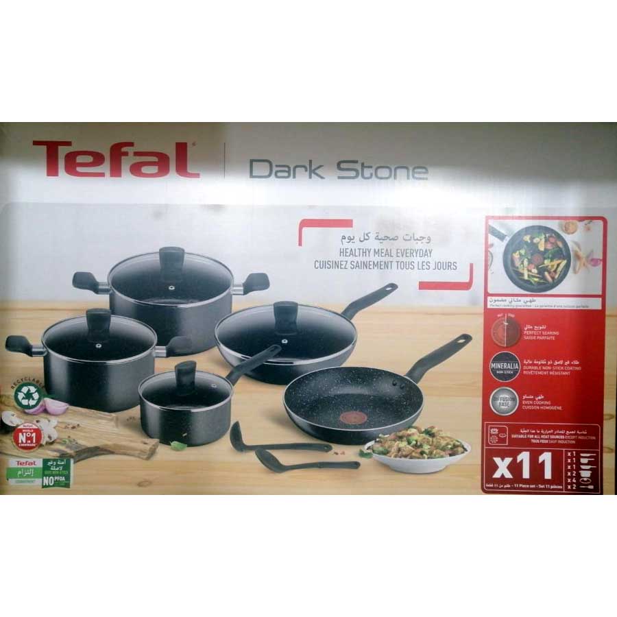Tefal SuperCook Dark Stone 11 pieces Set Mineralia