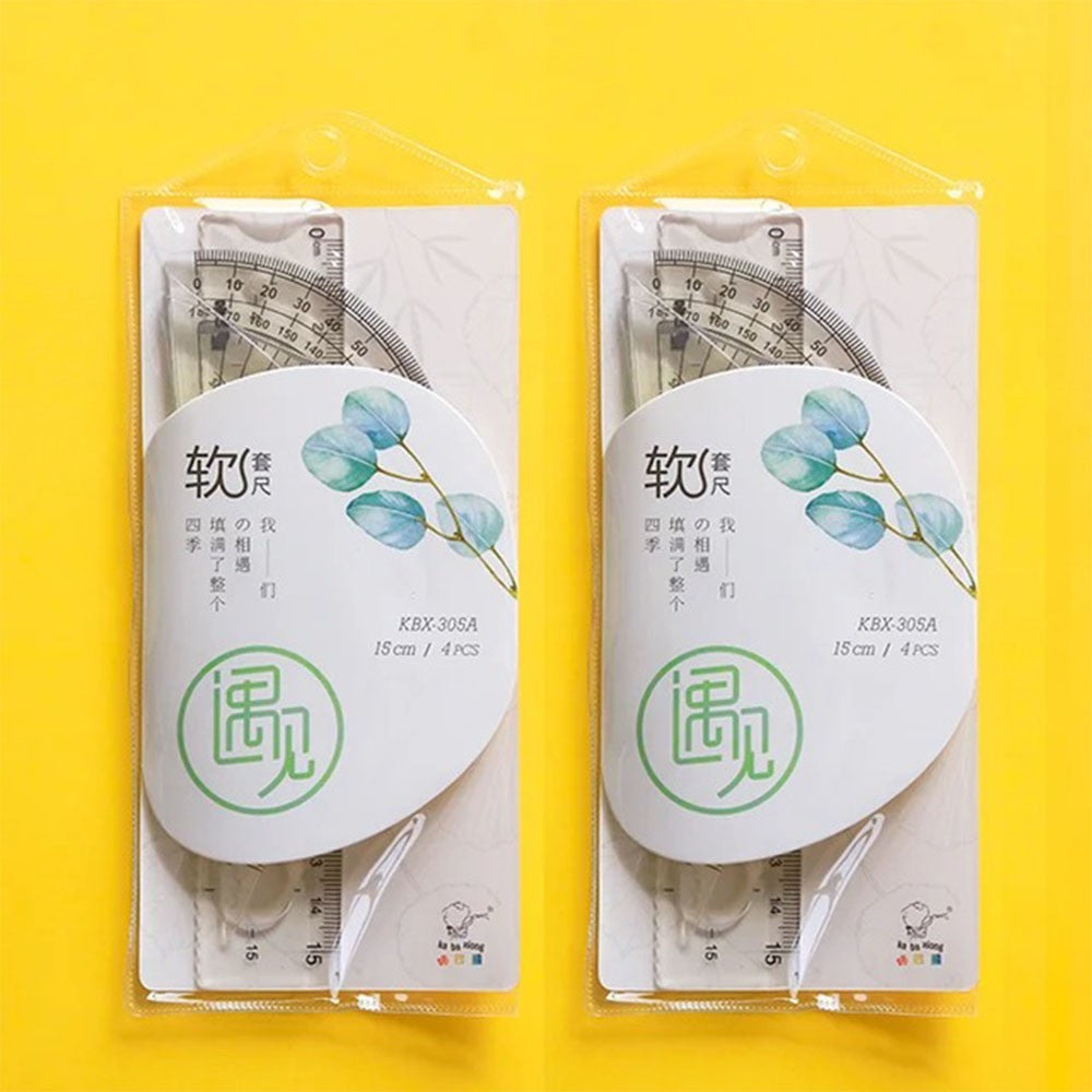 School Soft Ruler Set Of 4 Pcs
