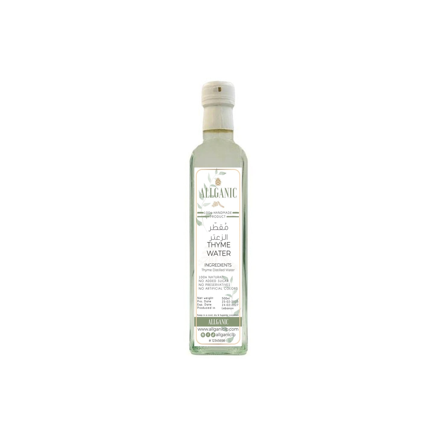 NATURAL DISTILLED WATER - THYME - Medaid International