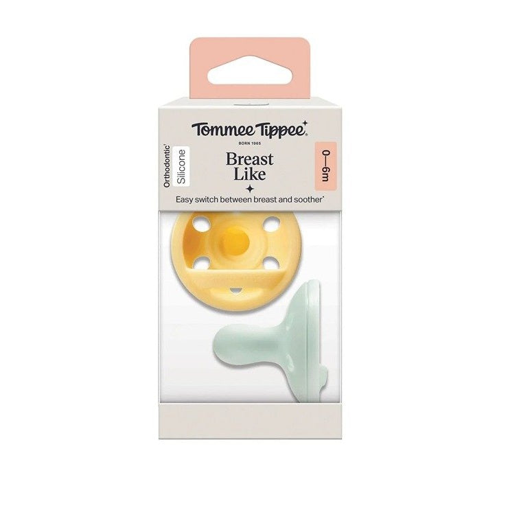 Tommee Tippee Breast Like Soothers 0 6M Yellow, Green