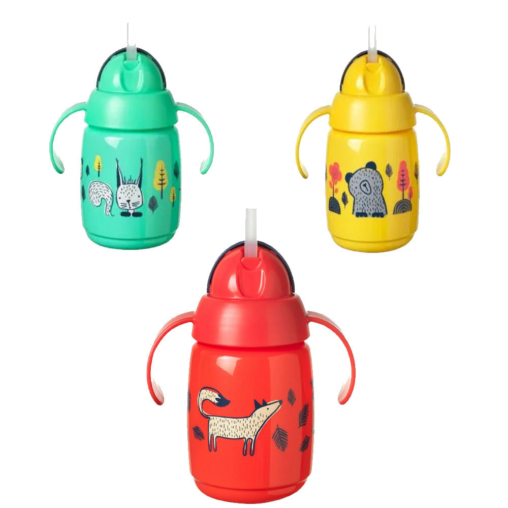 Tommee Tippee - TT 1X Trainer Straw - 300ML UK/AR - (Yellow,Green,Red)