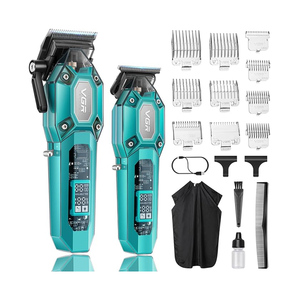 VGR V-600 Professional Cordless Hair Clipper for Men & Barbers | 200 Min Runtime, USB Type-C, LED Display & Adjustable Taper Lever | High-Performance Hair Clipper for Home & Salon Use