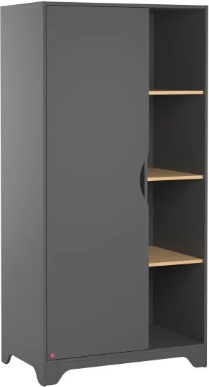VOX Wardrobe Leaf Graphite/Oak
Depth: 52cm
Width: 88.5cm
Height: 179.5cm
weight 66.80 kgs (3 packages)
Graphite/Oak