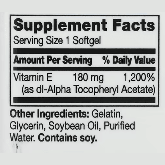 21st Century Vitamin E 180 mg 110 Softgels