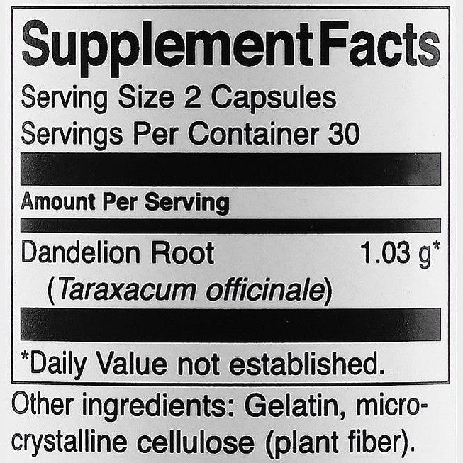 Swanson Dandelion Root – 515 mg | 60 Capsules (60 Servings)