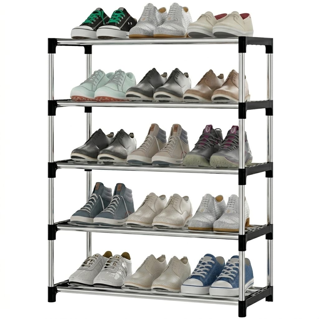 15 Pair Shoe Rack Organiser - 5 Shoe Shelf - No. NDL6054 X1518
