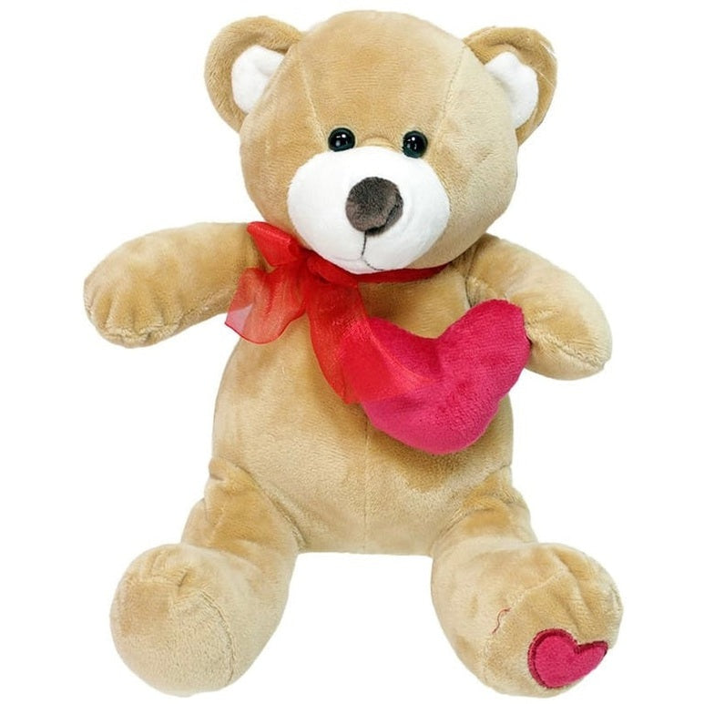 Valentine’s Day Teddy Bear & Heart-Patterned Cuddly Blanket Set