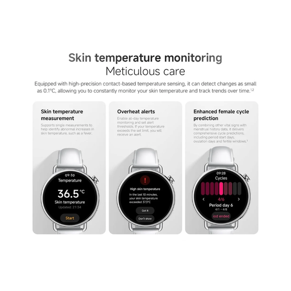 Xiaomi Watch S4 41mm AMOLED display with a Slim, Elegant Design, Strap White