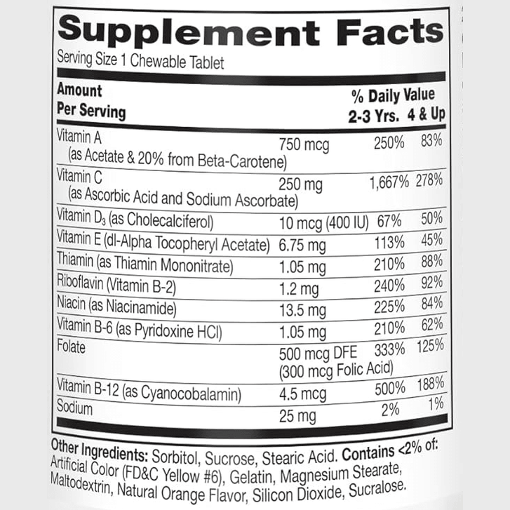 21st Century Zoo Friends with Extra C Chewable Tablets, 60 Count (Kids Multivitamin)