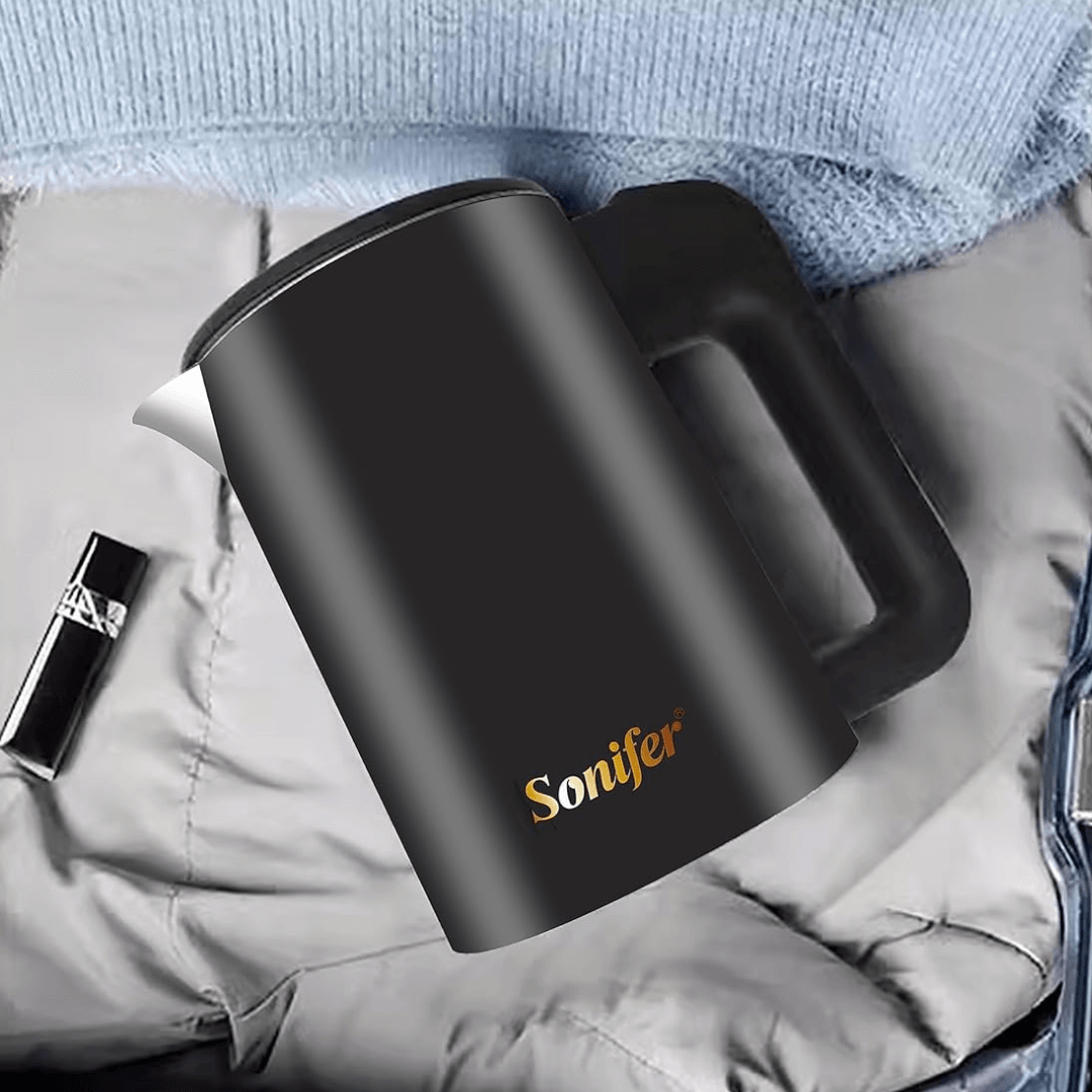 Sonifer Electric Kettle 0.6L – 800W Stainless Steel | Rapid Boil & Travel Friendly