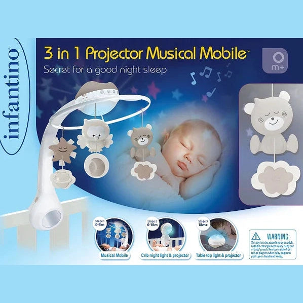Infantino - 3in1 Projector & Musical Mobile