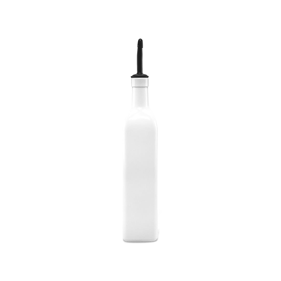 Oil & Vinegar Glass Bottle W/ Pourer - White