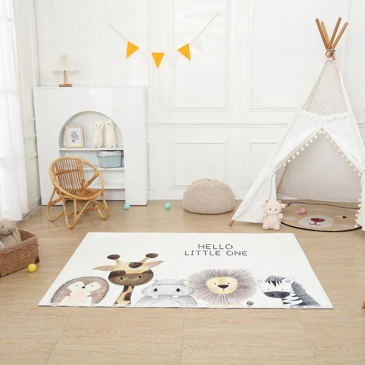 Miila - Baby Cashmere Rug 120x160cm Safari Animal - Nursery Decor