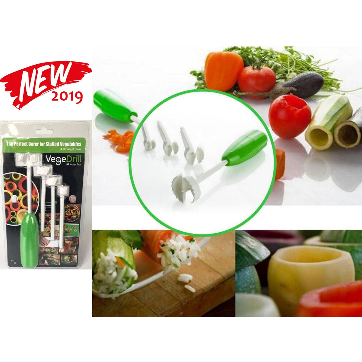 4 Pieces Vegetables corer