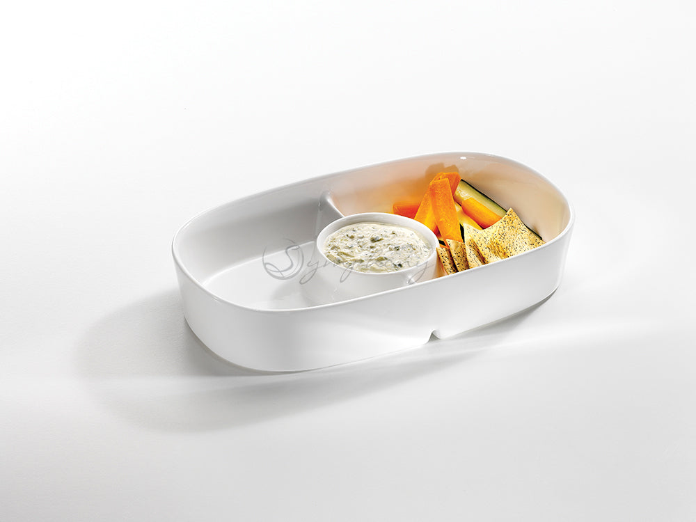 symphony chipndip oval platter, L:34cm
