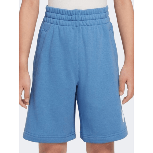Nike Sportswear Club Fleece French Terry Boys Lifestyle Short Blue/White - Medaid International
