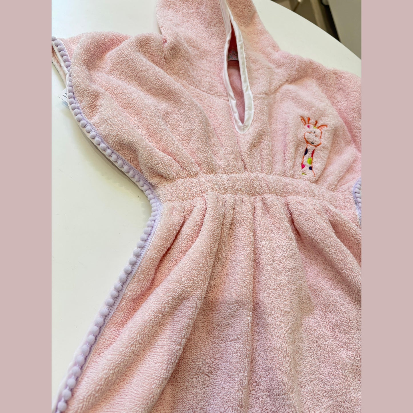 Pink Giraffe Hooded Poncho