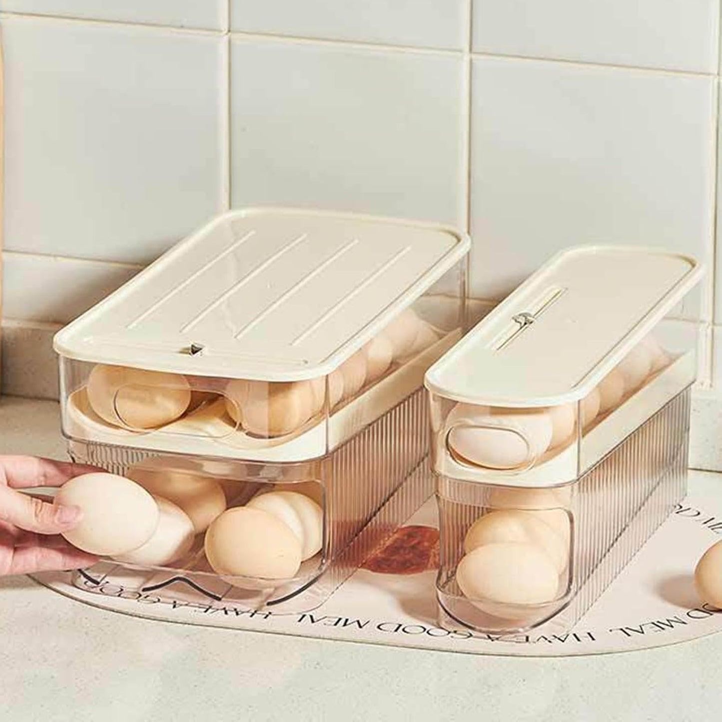 Binca 2-Tier Fruit & Vegetable Table Basket with Wooden Handle