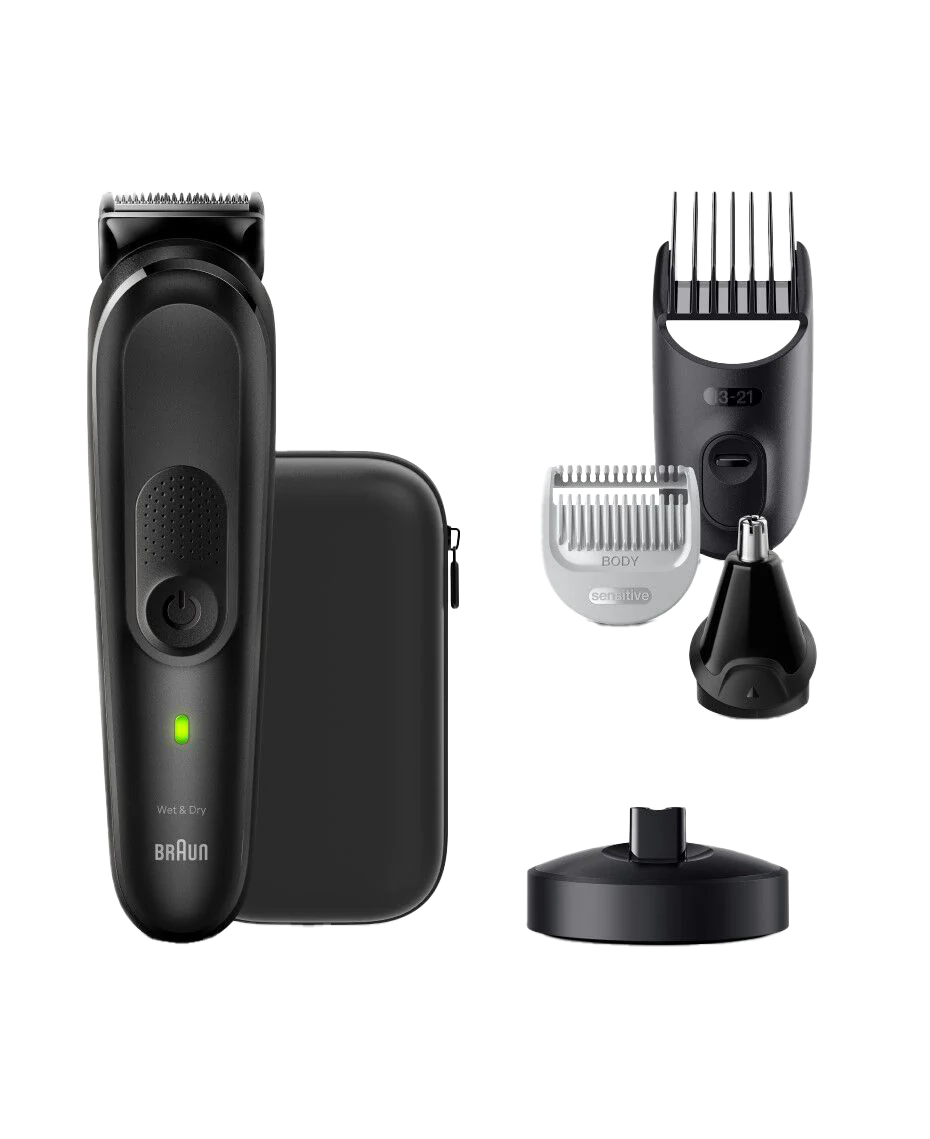 Braun Series 7 17-in-1 All-in-One Waterproof Style Grooming Kit with Premium Travel Case and Charging Stand