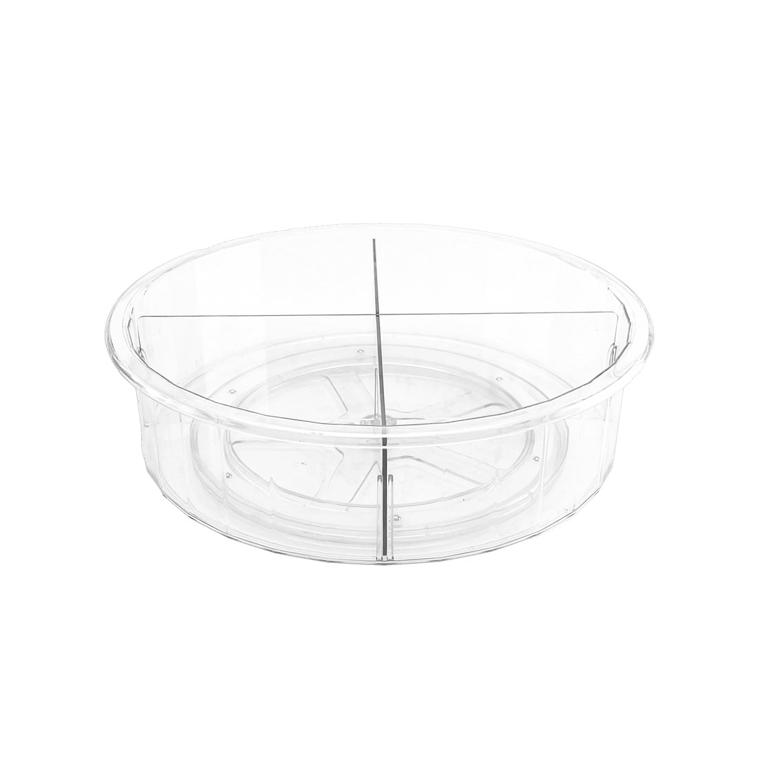 High Edge Clear Turntable W/ Dividers