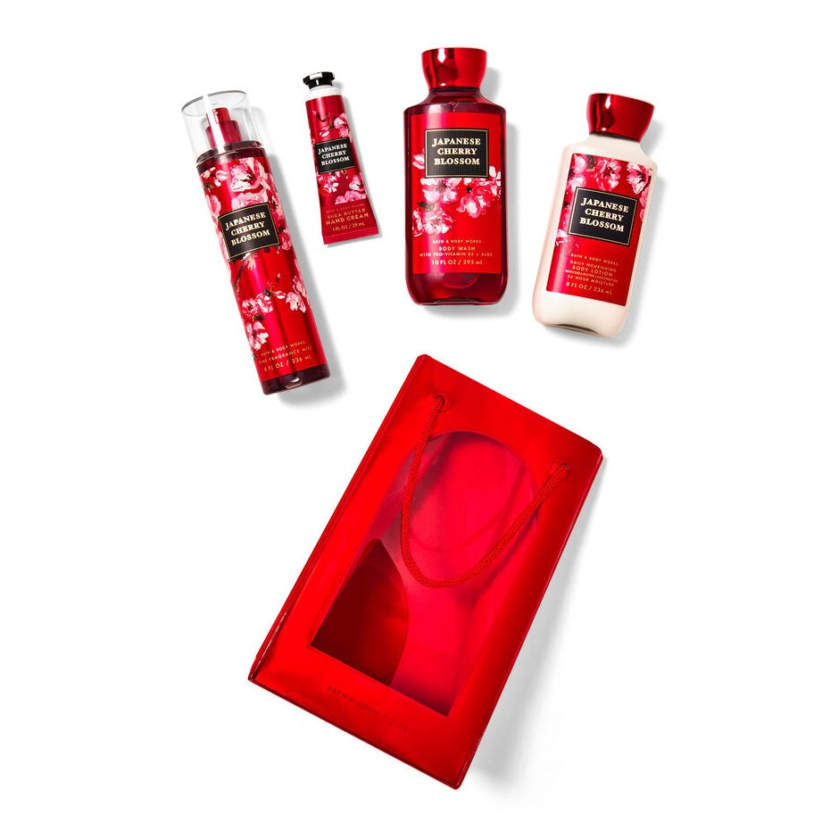 Bath And Body Works Japanese Cherry Blossom Gift Bag Set