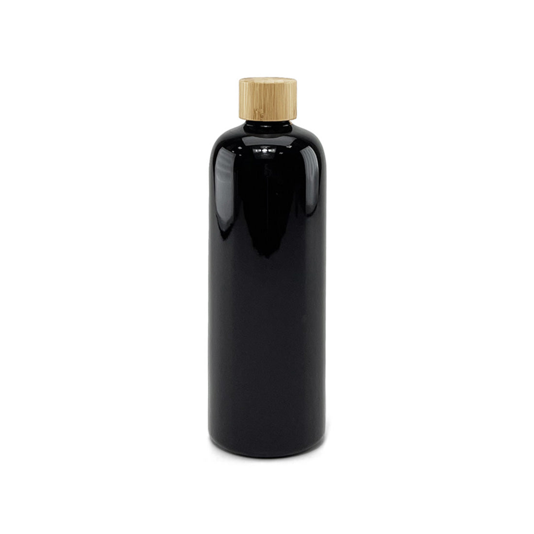 Black Bottle W/ Bamboo Cap