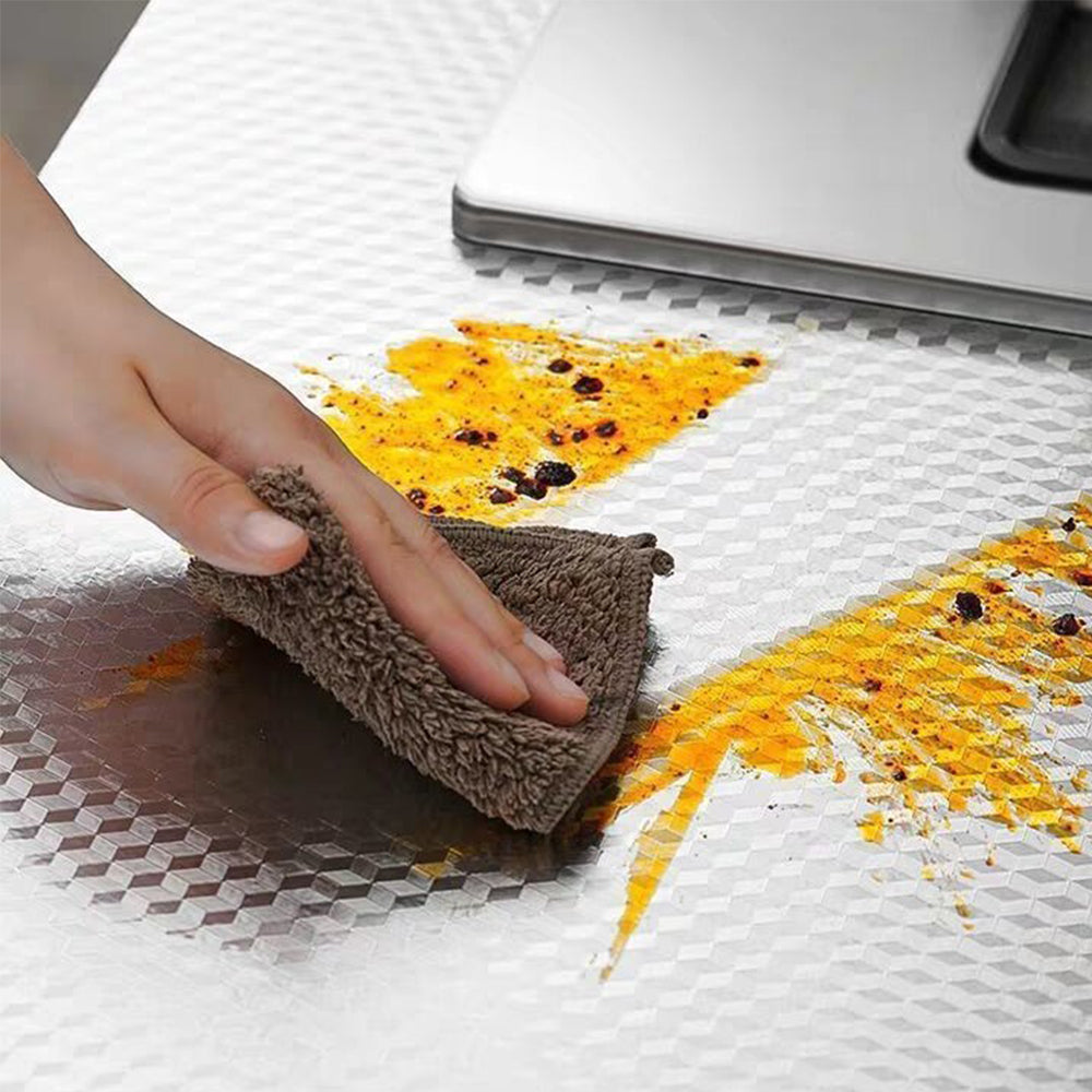 Waterproof Peel and Stick Oil-Proof Self Adhesive Aluminum Foil 60x500cm