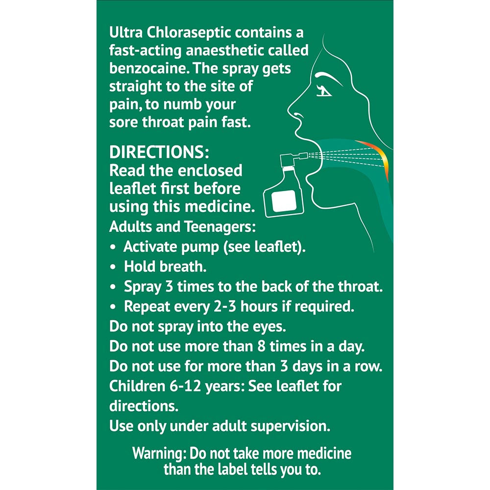 Ultra Chloraseptic - Anaesthetic Throat Spray Original 15ml - Medaid International