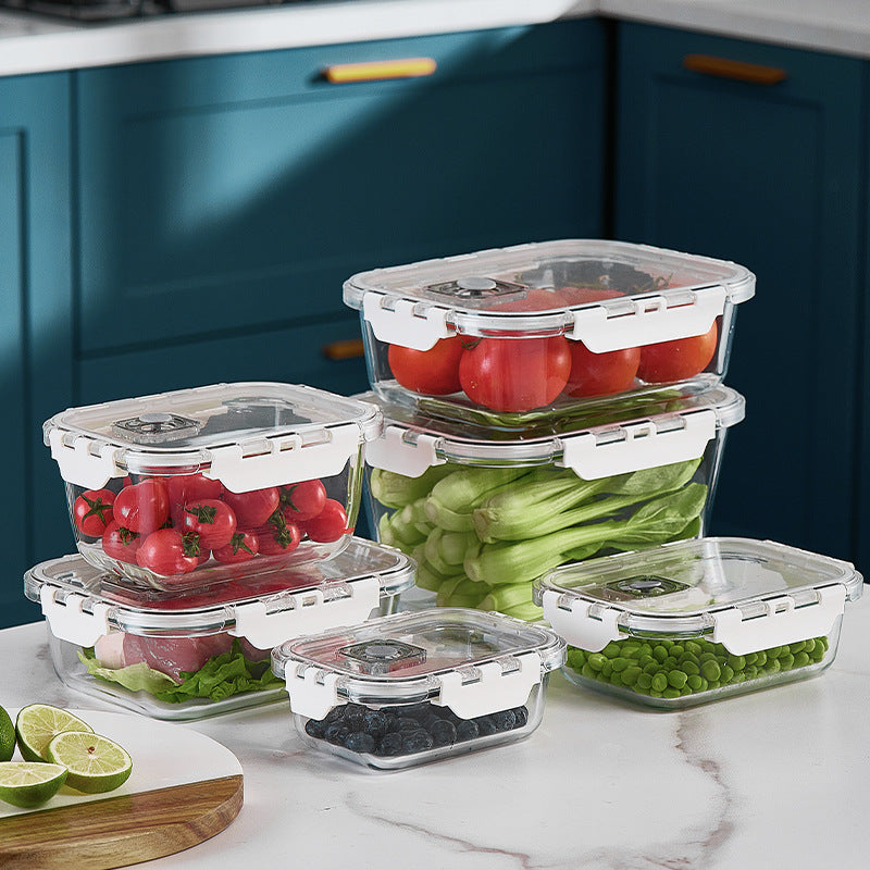 630ml Borosilicate Rectangle Glass Food Storage Container With Microwave, Freezer &amp; Dishwasher Safe NFH-77309