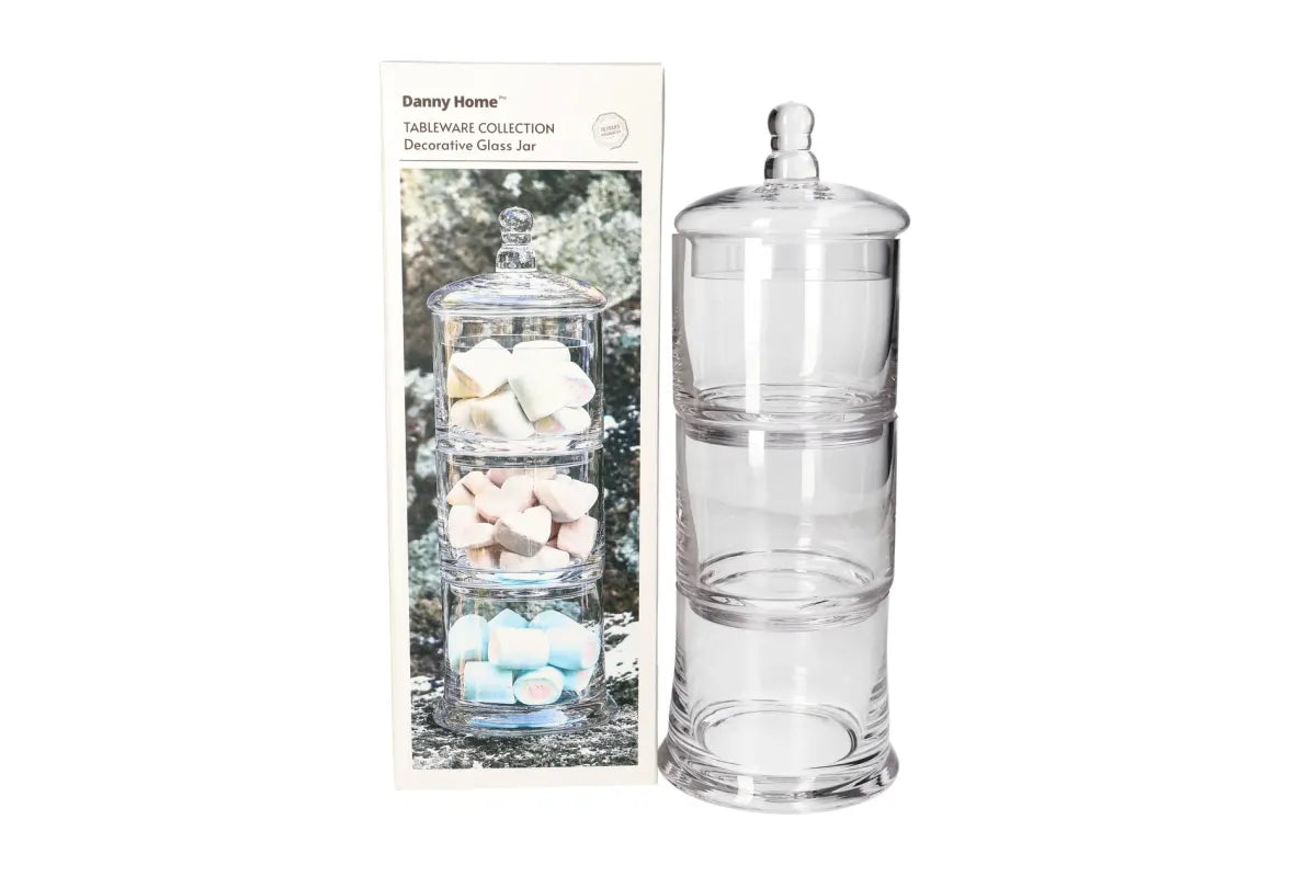 Danny Home 3-Layer Glass Sweet Jar