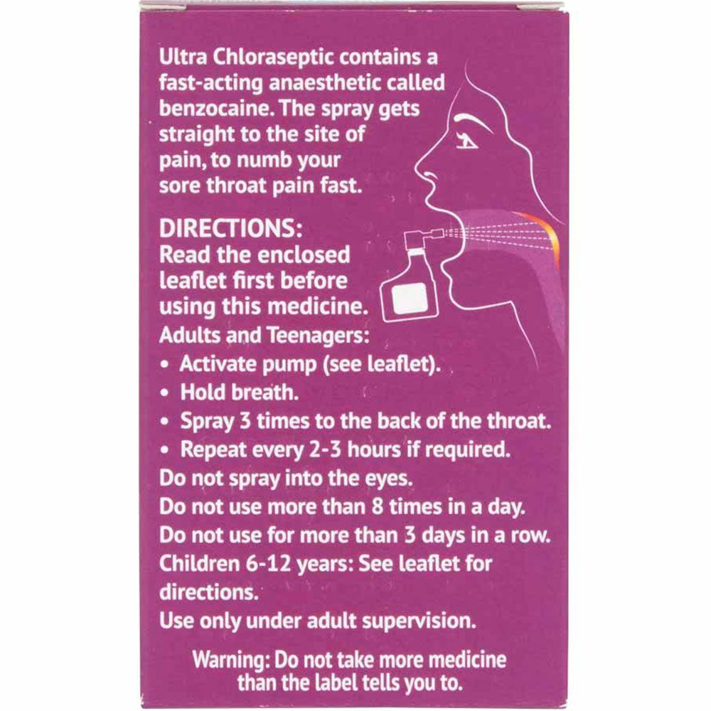 Ultra Chloraseptic - Anaesthetic Throat Spray Blackcurrant - Medaid International