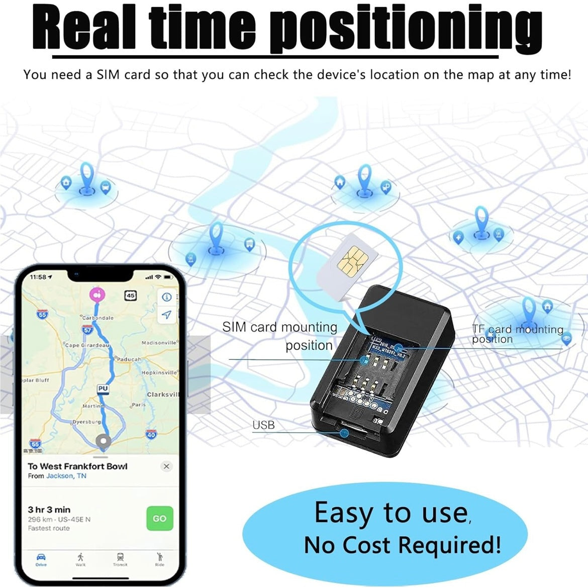 Qayra™️ Mini GPS Magnetic Device Spy Tracker