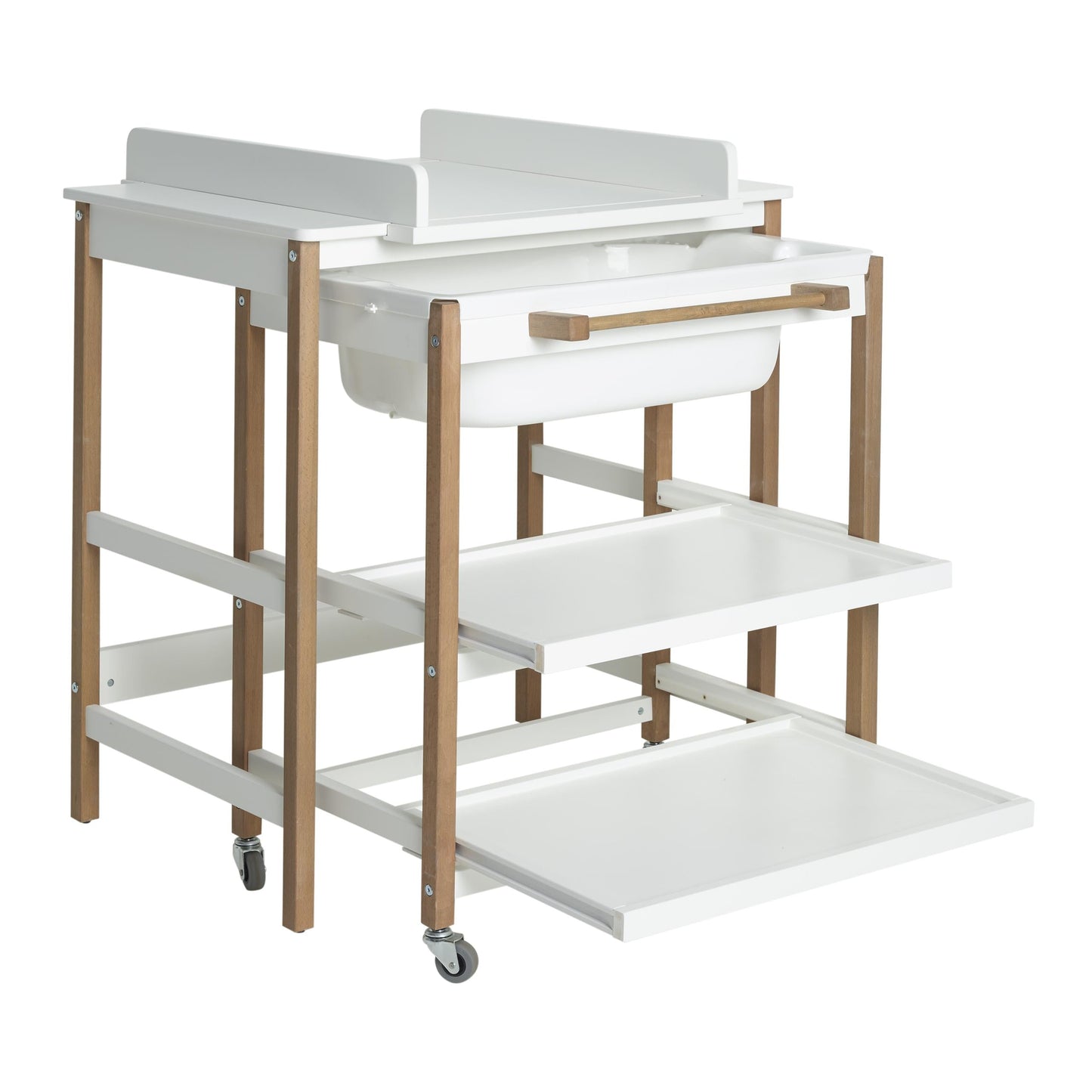 Quax Smart Changing Table With Tube White Natural