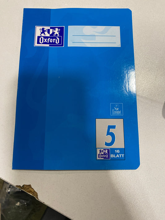 Oxford A5 Blue Grid Notebook | Oxford In Lebanon