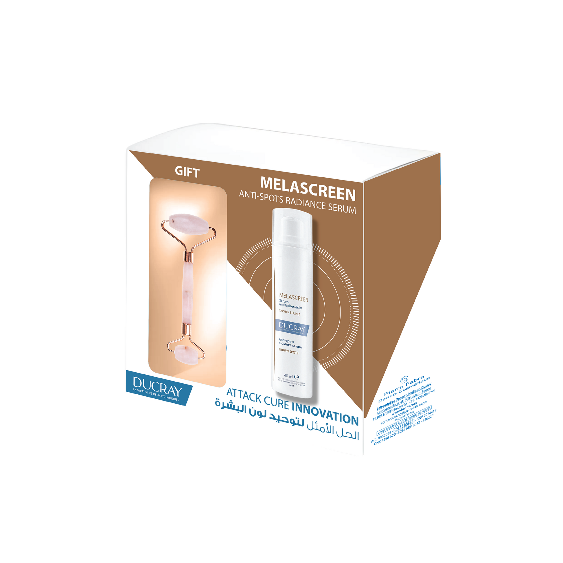 Ducray Melascreen Eclat 40 ML + Gift: Face Roller