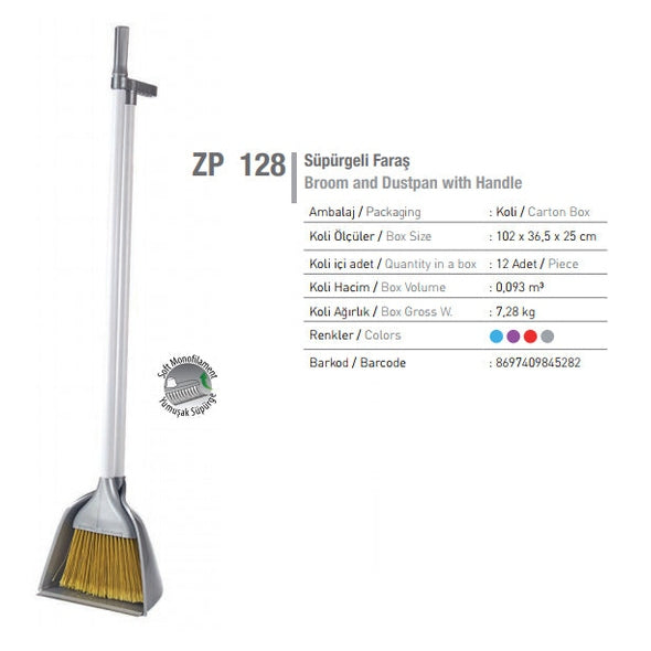 Small Broom with deep dust pan