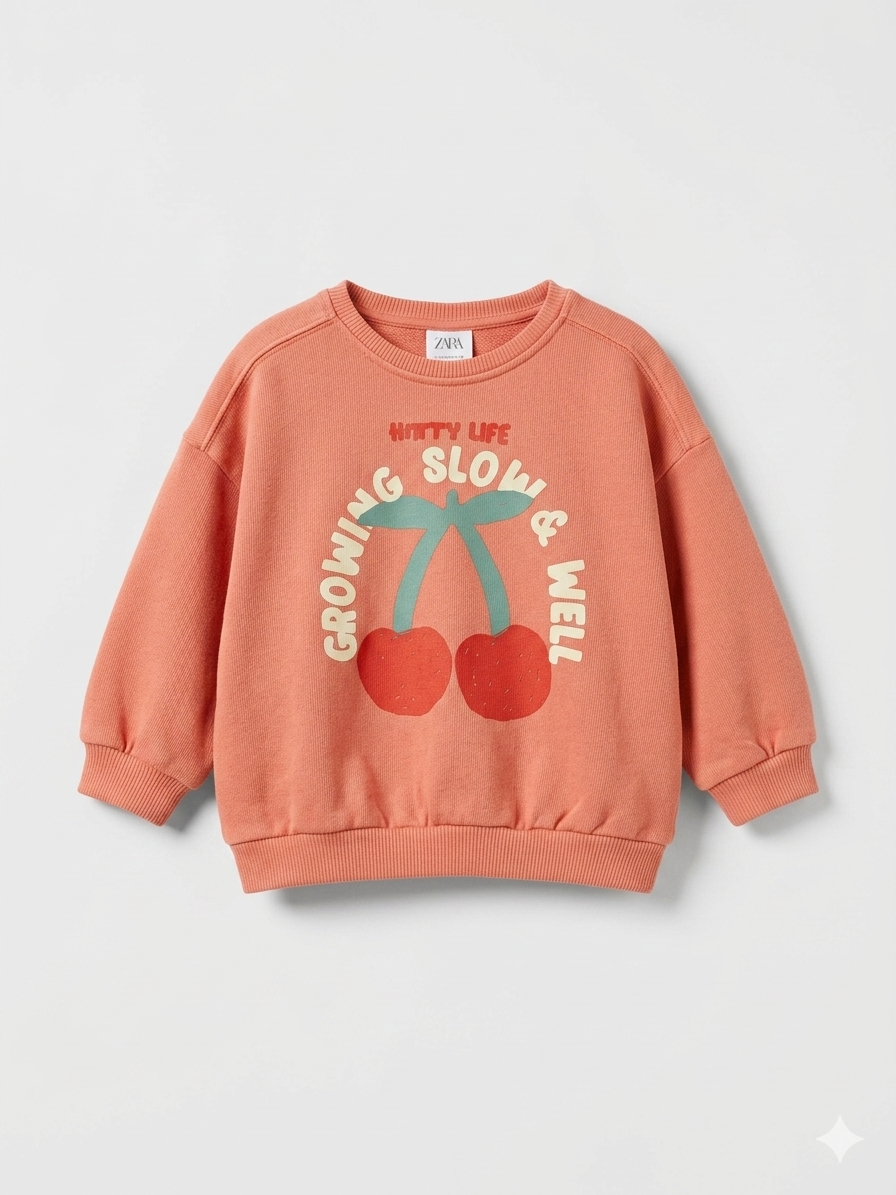 Zara Girl's Coral Printed Blouse | Zara In Lebanon
