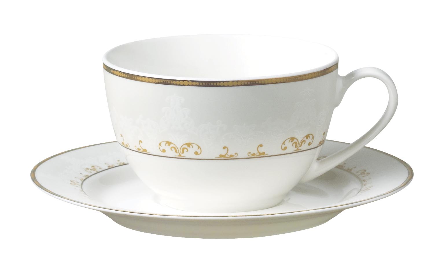 Symphony gold design tea cup/saucer 6pcs - 20cl