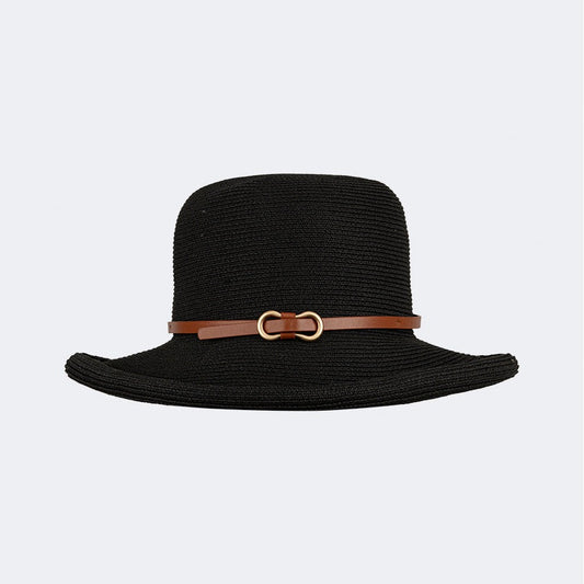 Oil And Gaz Stylish Women Beach Straw Hat Black - Medaid International