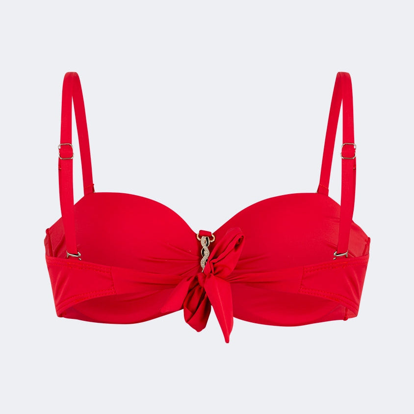 Oil And Gaz Stylish Women Beach Bandeau Bra Red - Medaid International