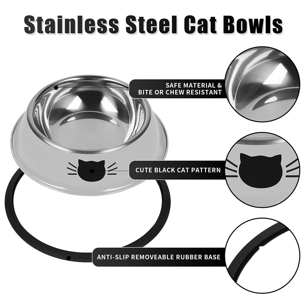 34cm Non-Slip Stainless Steel Dog Bowls