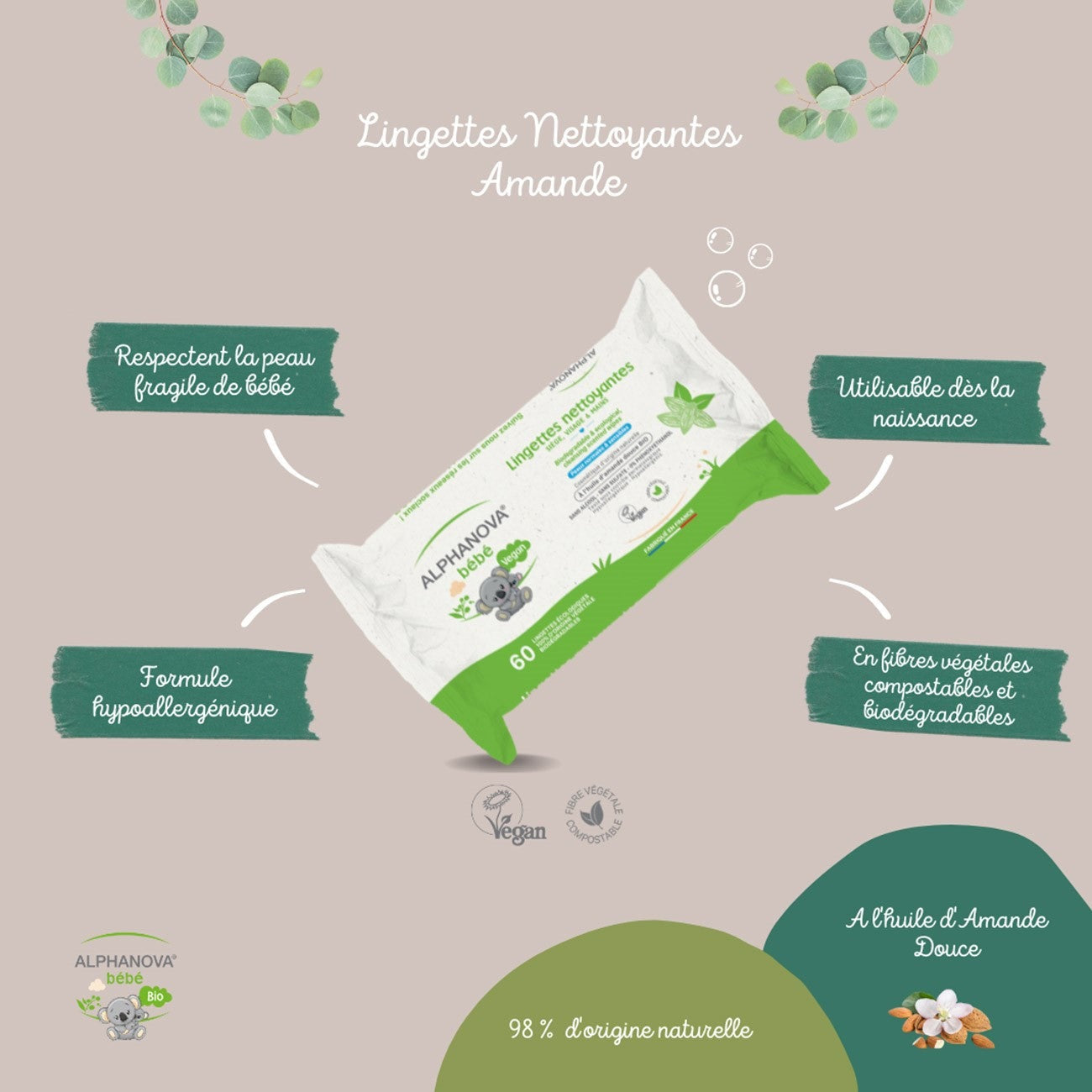 Alphanova Bio Cleansing Wipes