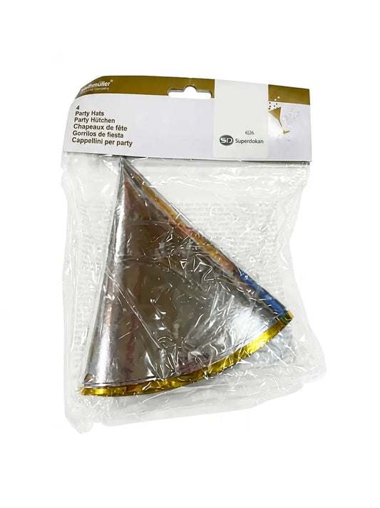 Riethmuller Silver & Gold Party Hat 4 Pack | Riethmuller In Lebanon